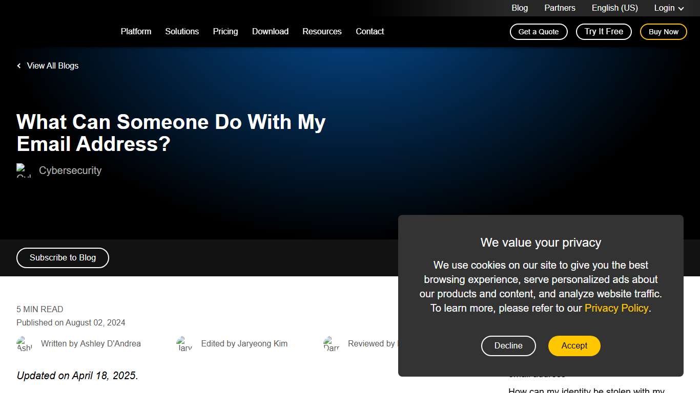 What Can Someone Do With My Email Address?